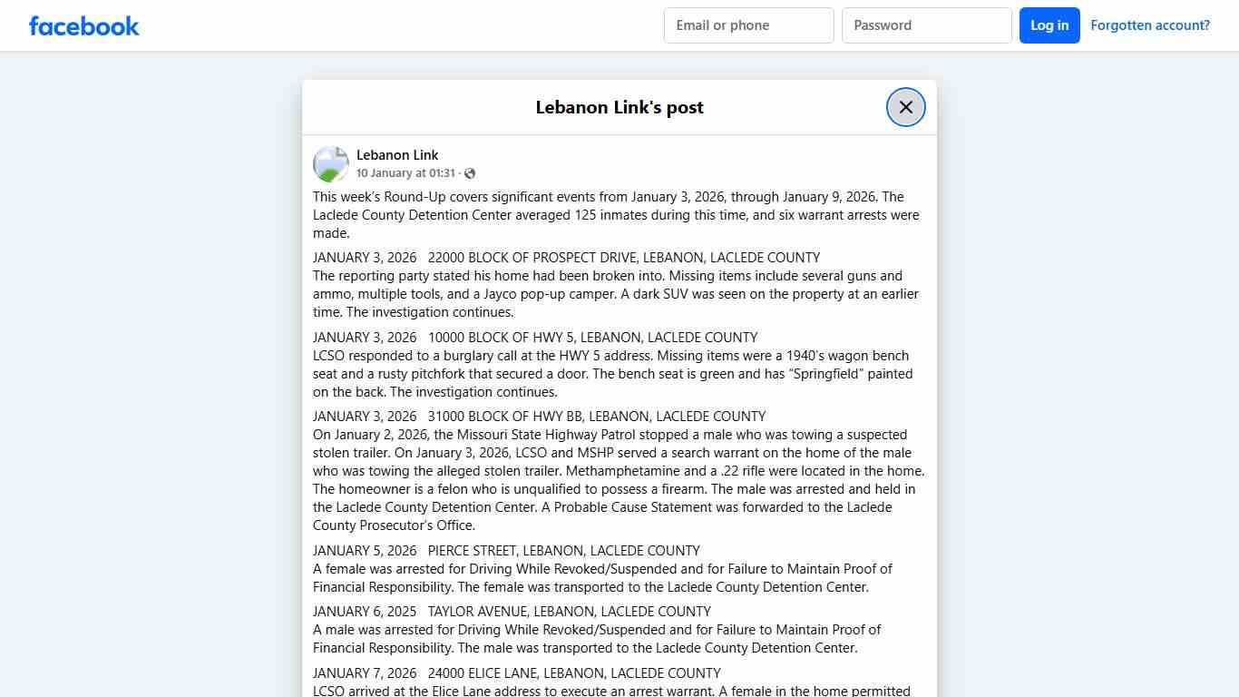 Lebanon Link - This week’s Round-Up covers significant... Facebook