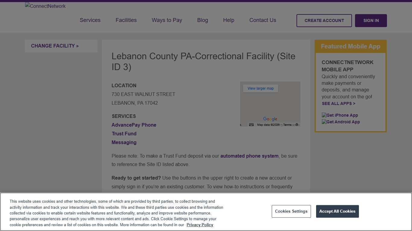 Lebanon County PA-Correctional Facility ConnectNetwork