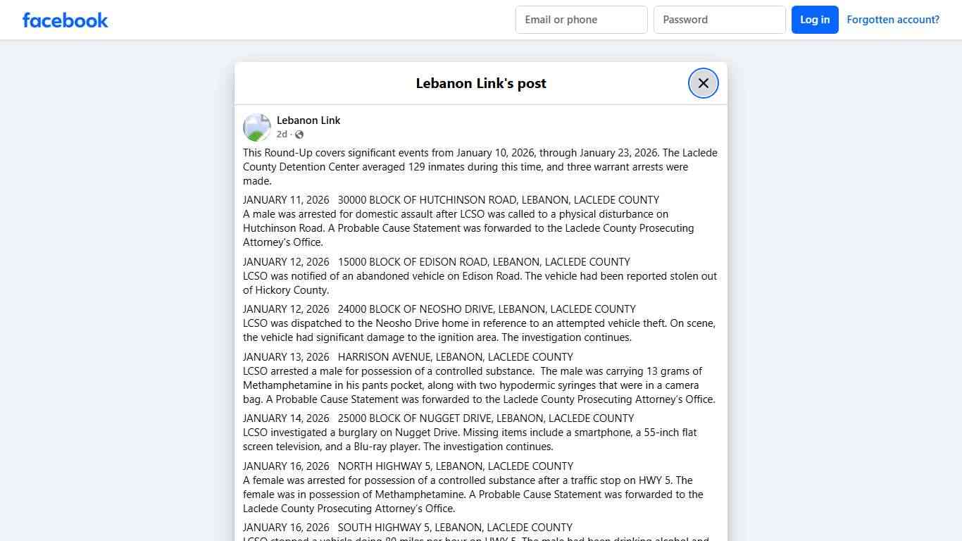 Lebanon Link - This Round-Up covers significant events... Facebook